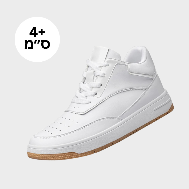 נעלי הגבהה מעור לגברים עם תוספת גובה של 6 ס״מ